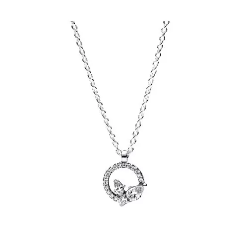 Colgante Pandora plata circon cadena plata - 392620C01-45
