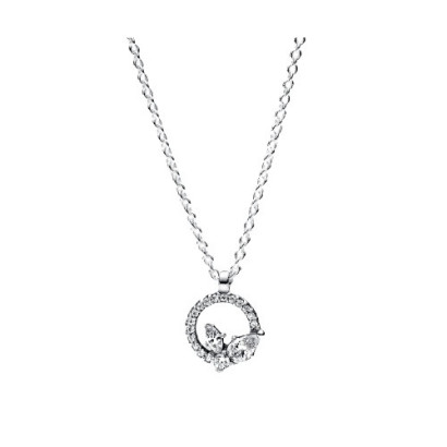 Colgante Pandora plata circon cadena plata - 392620C01-45