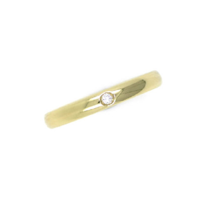 Anillo oro amarillo 18k almendrado 2.7mm 1 brillante - AL0228B