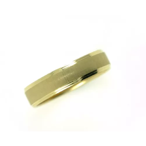 Anell or groc mate-pulit 18k 4.5mm - M-S139