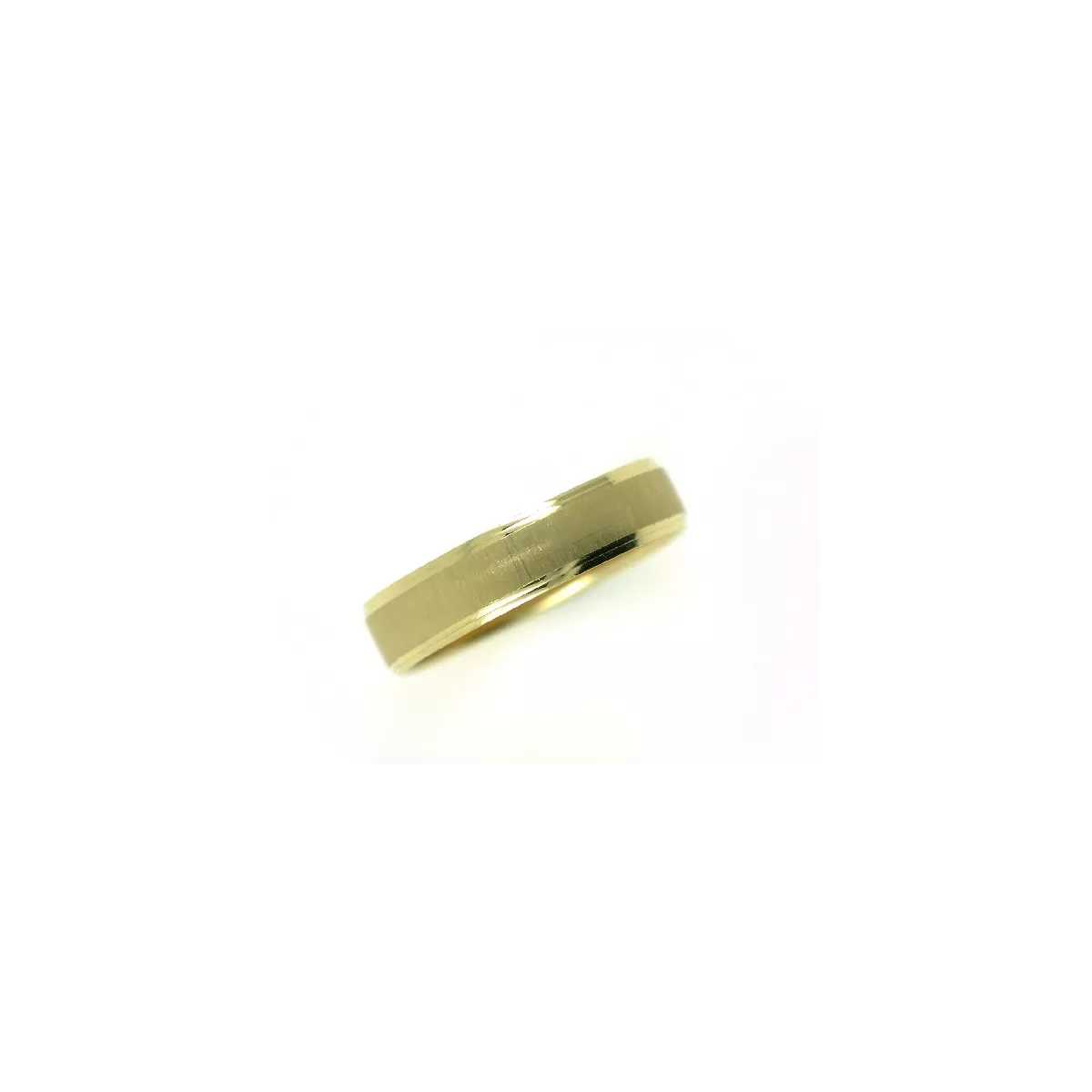 Anell or groc mate-pulit 18k 4.5mm - M-S139