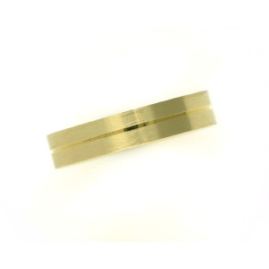 Anillo oro amarillo mate-pulido 18k brillante 4mm - M-S111