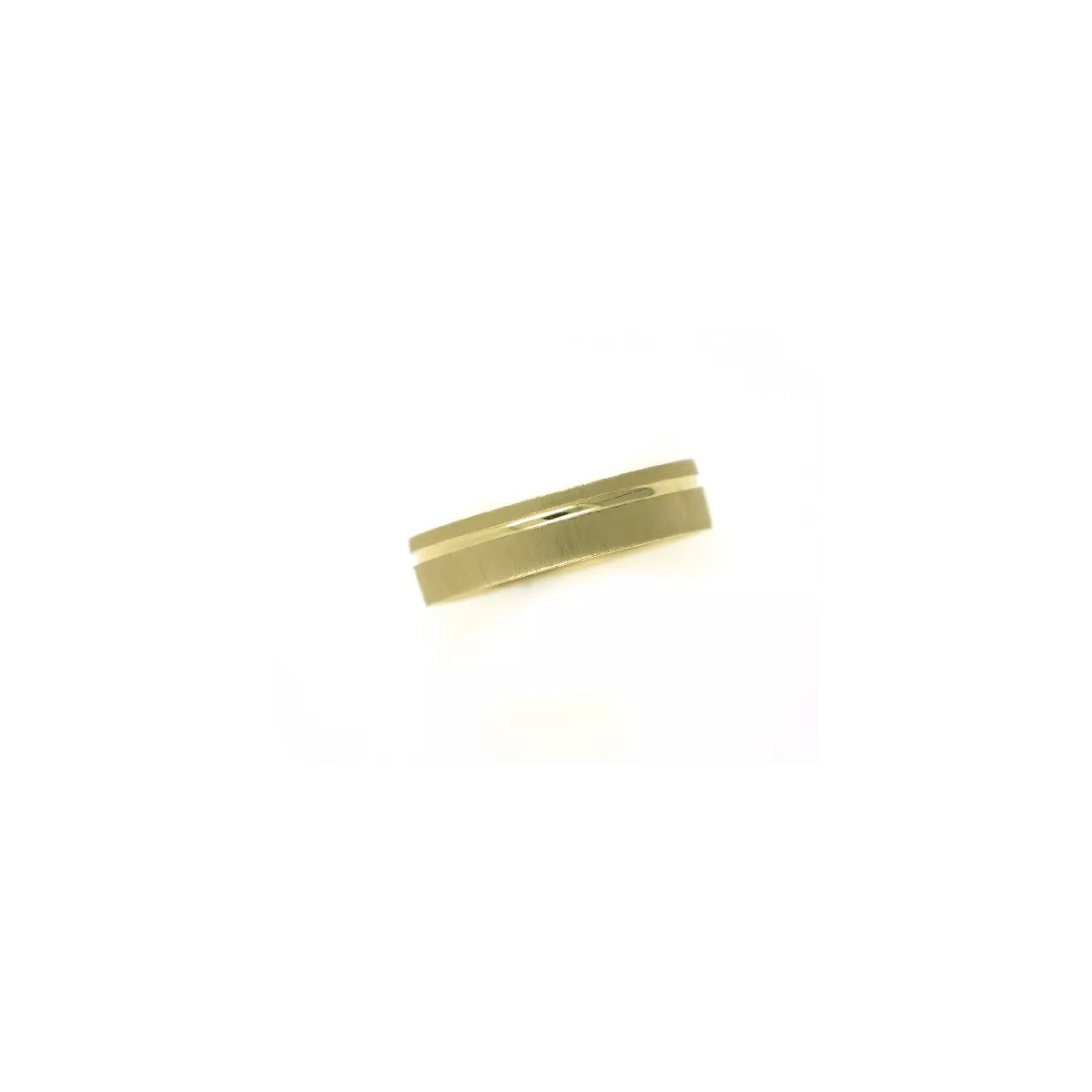Anell or groc mate-pulit 18k 4.5mm - M-S131