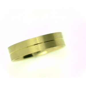 Anell or groc 18k mate pulit 5mm - M-S141