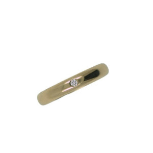 Anell or rosa 18k mitja canya 3.5x1.5mm 1brillant - AL035B