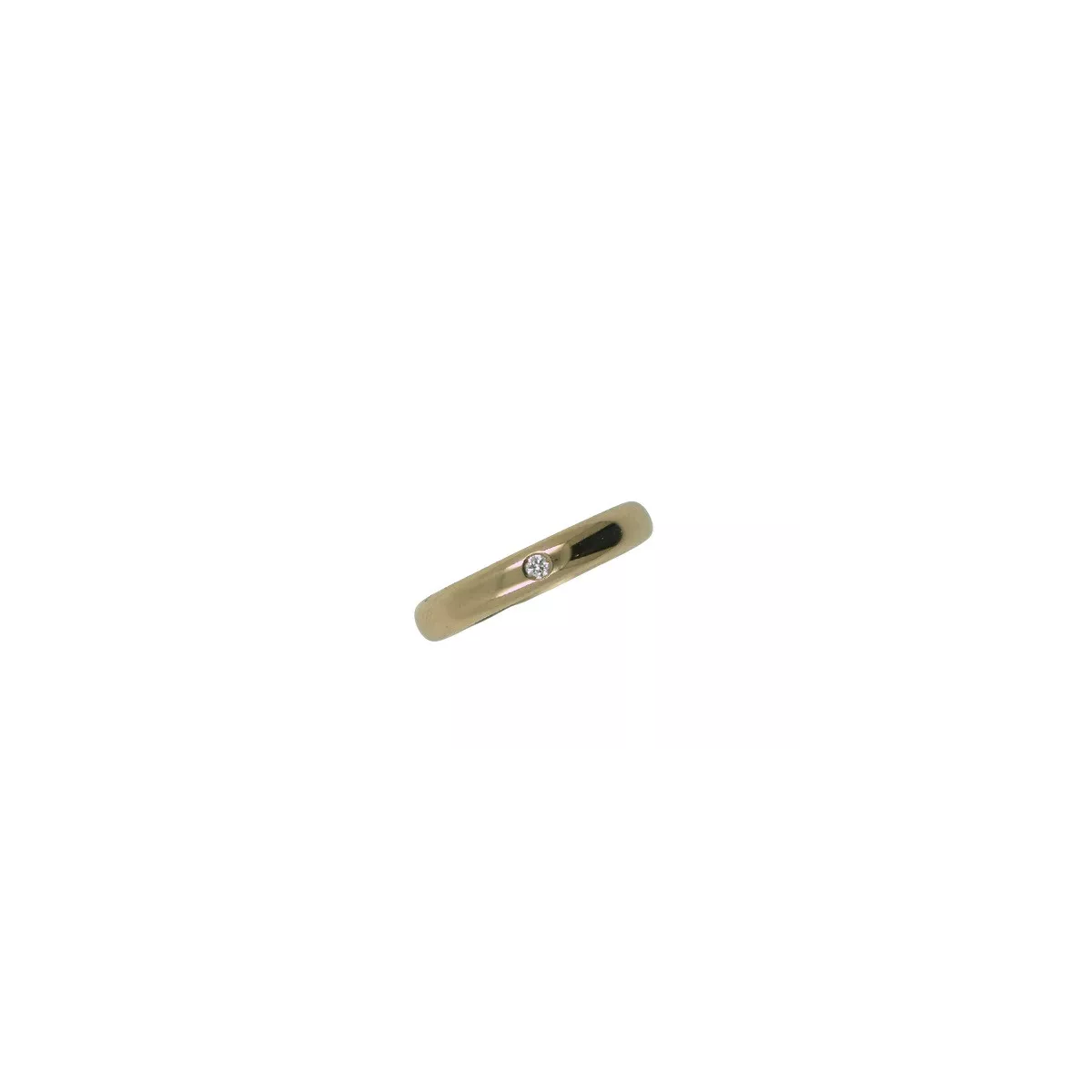 Anell or rosa 18k mitja canya 3.5x1.5mm 1brillant - AL035B