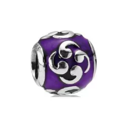 Charm plata esmalte lila - 790491EN13