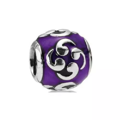 Charm plata esmalte lila - 790491EN13