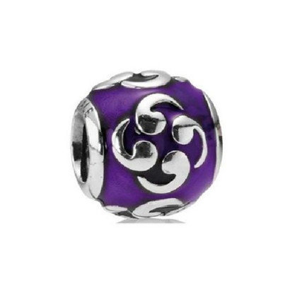 Charm plata esmalt lila - 790491EN13