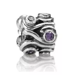 Charm plata circon lila - 79369ACZ