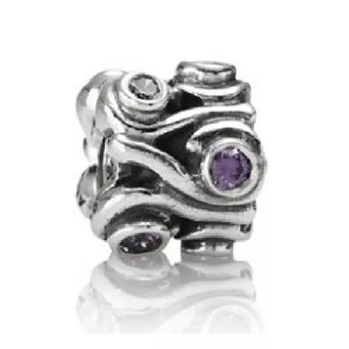 Charm plata circon lila - 79369ACZ