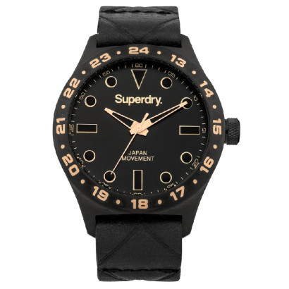 Rellotge superdry ip negre 44mm corretja pell - SYG127B
