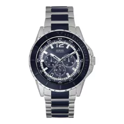 Reloj guess señor acero y ceramica azul - W0478G2