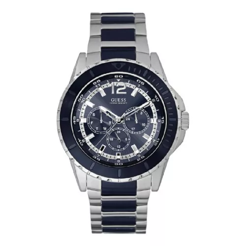 Reloj guess señor acero y ceramica azul - W0478G2