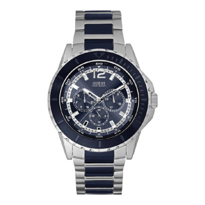 Rellotge guess senyor acer i ceramic blau - W0478G2