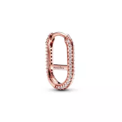 Arracada sola Pandora plata rose zircon - 289682C01
