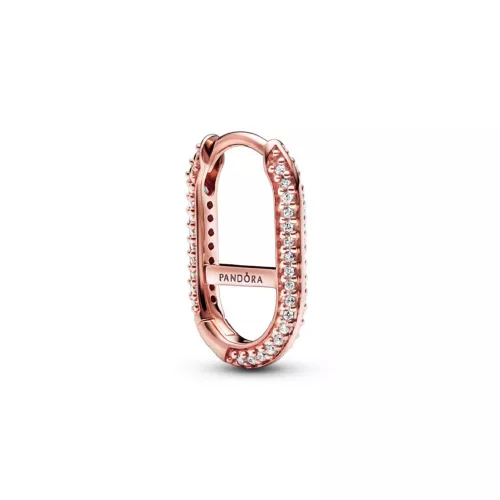 Arracada sola Pandora plata rose zircon - 289682C01