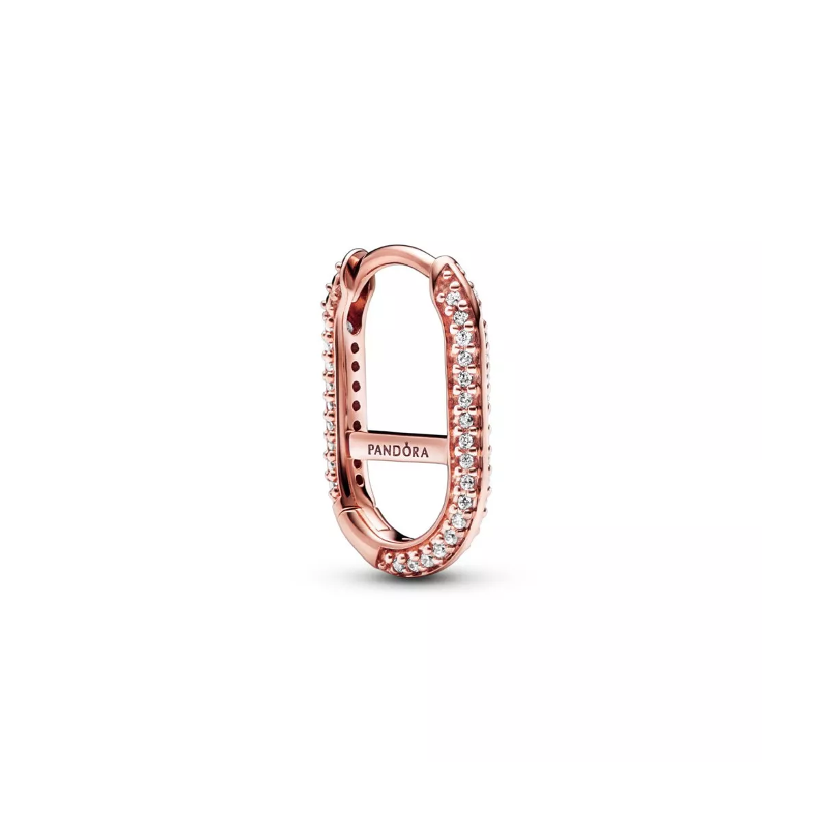 Arracada sola Pandora plata rose zircon - 289682C01