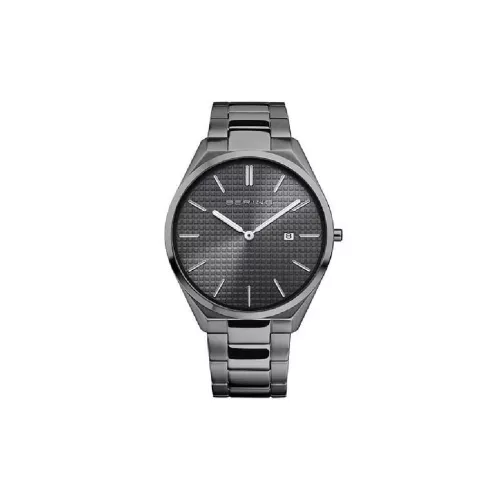 Rellotge Bering ultra slim 40mm acer negre - 17240-777