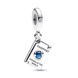 Charm Pandora plata  Passport zircon blau - 792680C01