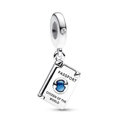 Charm Pandora plata  Passport zircon blau - 792680C01