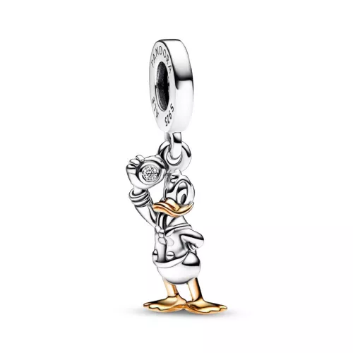 Charm Pandora Disney 100 Donald Duck plata 14k gold 1 brill. - 792683C01