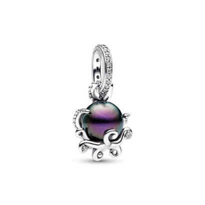 Charm Pandora Disney pulpo perla gris plata circon - 792684C01