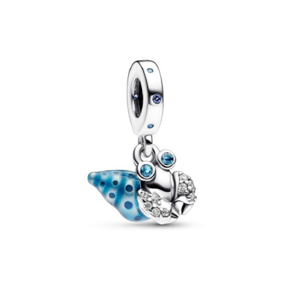 Charm Pandora cangrejo hermitano plata esmalte azul circon - 792700C01