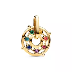 Charm Pandora chakra plata 14k gold-plated zircon colors - 762810C01