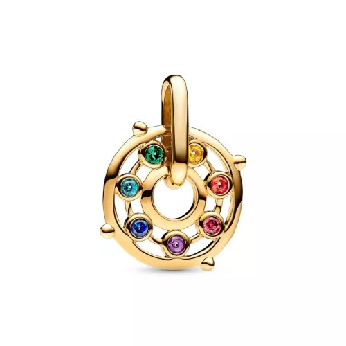 Charm Pandora chakra plata 14k gold-plated zircon colors - 762810C01