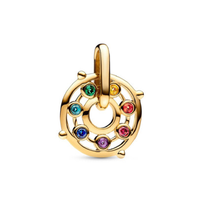 Charm Pandora chakra plata 14k gold-plated zircon colors - 762810C01