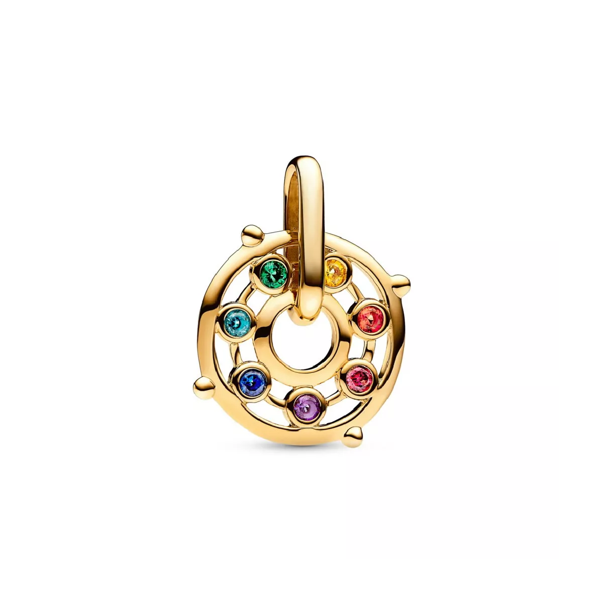 Charm Pandora chakra plata 14k gold-plated zircon colors - 762810C01