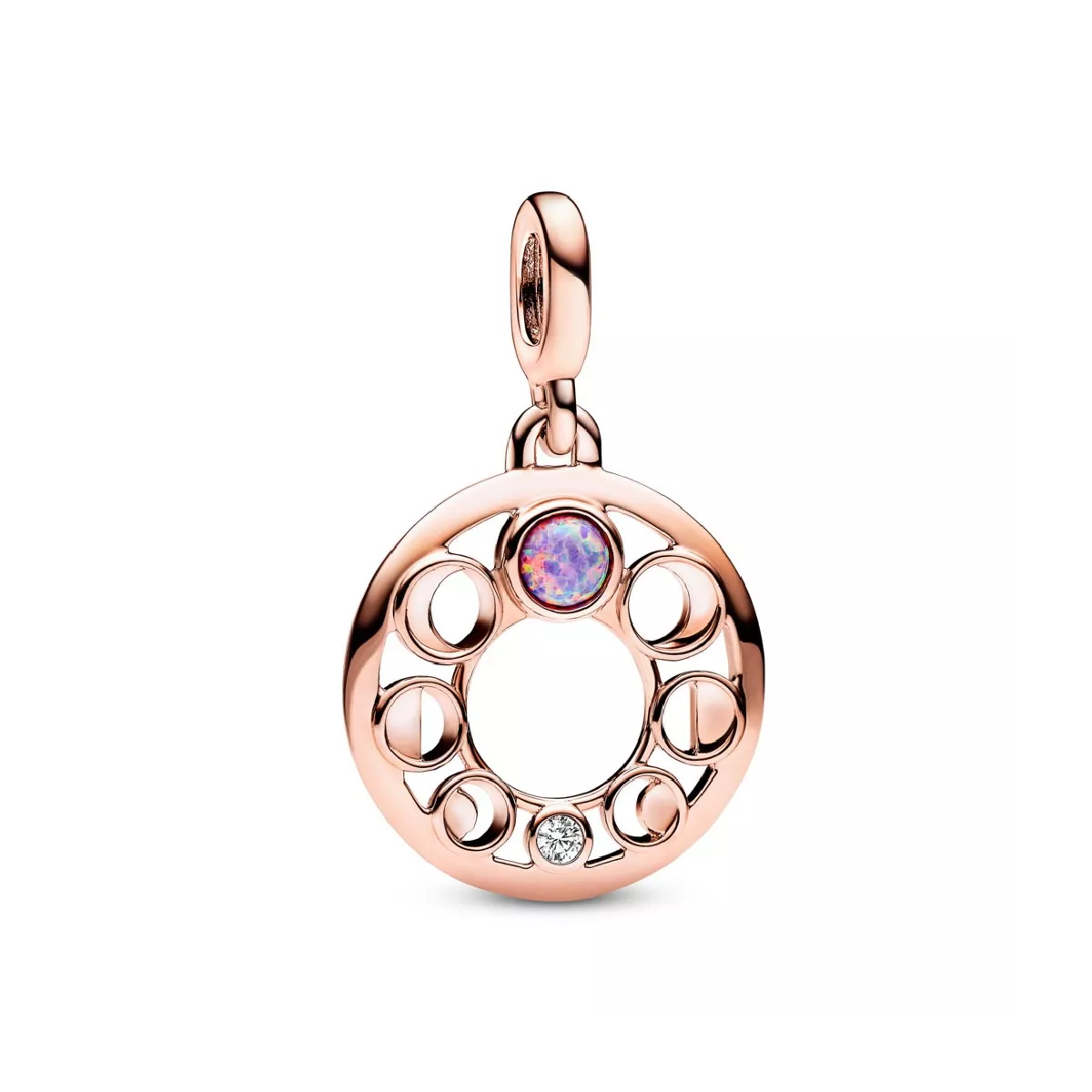 Charm Pandora fases lunars plata 14k rose gold-plated zircon - 782806C01