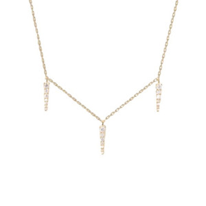 Colgante Pdpaola Peak plata gold plated circon cadena - CO01-477-U