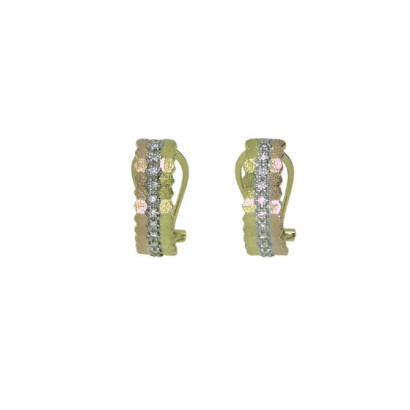 Arracades or groc-blanc-rose 18k brillants tanca omega - RMP-05277