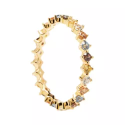 Anell Pdpaola Sage plata bany or 18k - AN01-209