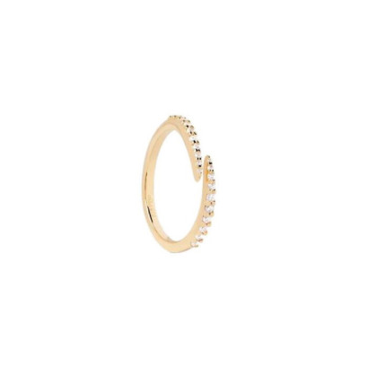 Anillo Pdpaola Embrace plata gold plated circon - AN01-805-14