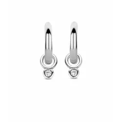 Arracades Ti Sento plata criolla penjoll zircon diametre 12mm - 7868ZI