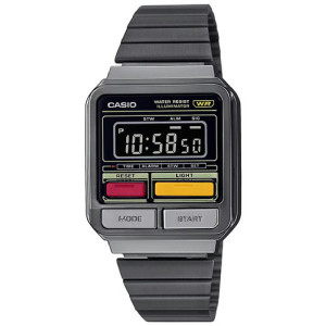 Reloj Casio vintage acero negro water resistant - A120WEGG-1BEF