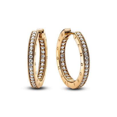 Arracades Pandora plata gold-plated 14k zircon - 262738C01