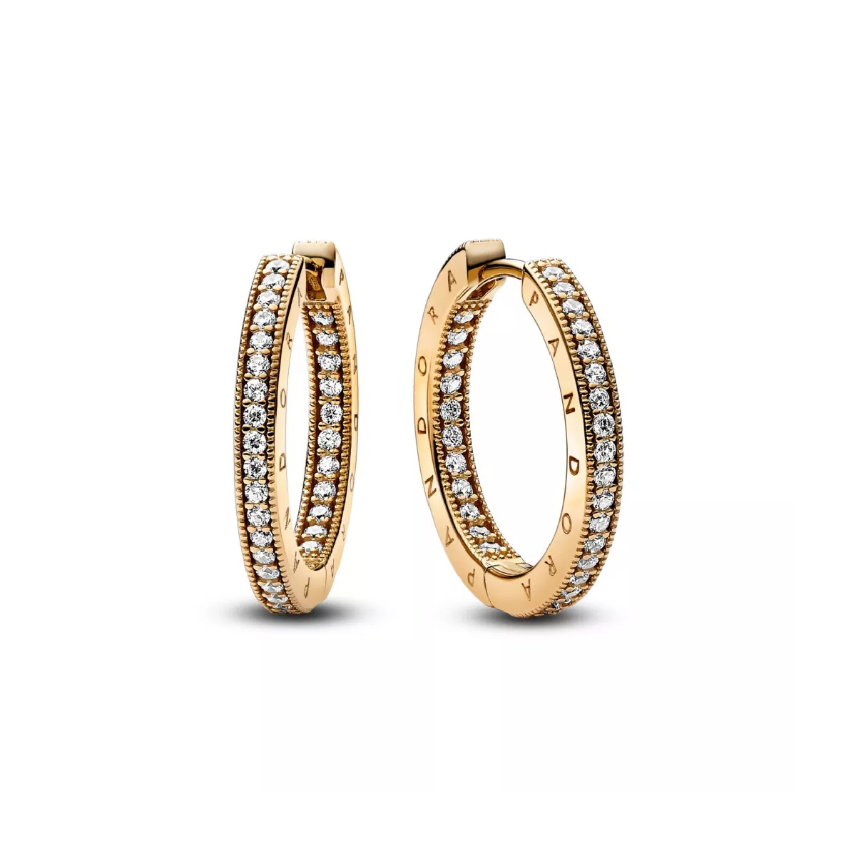 Arracades Pandora plata gold-plated 14k zircon - 262738C01