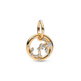 Charm Pandora horoscop Escorpió gold plated 14k zircon - 762710C01
