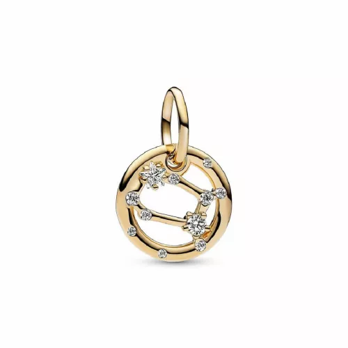 Charm Pandora horoscop Geminis plata gold plated 14k zircon - 762711C01