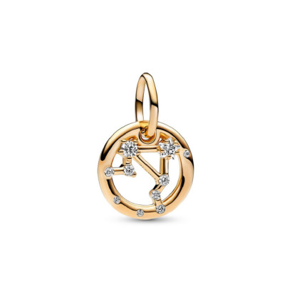 Charm Pandora horoscopo Libra plata gold-plated 14k circon - 762712C01