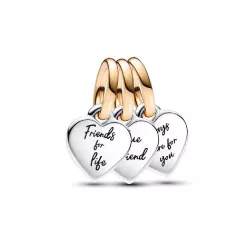 Charm Pandora plata tres cors friends - 762722C00