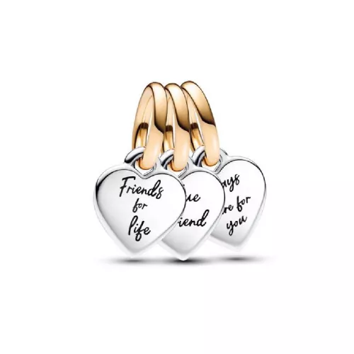 Charm Pandora plata tres cors friends - 762722C00