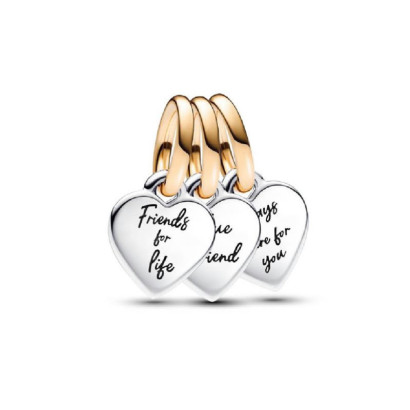 Charm Pandora plata tres cors friends - 762722C00