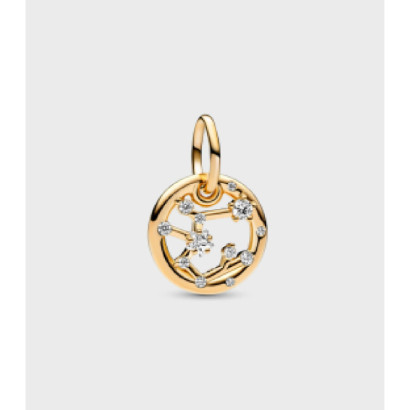 Charm Pandora horoscopo Sagitario plata gold-plated 14k circon - 762723C01