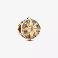 Charm Captain Marvel plata gold-plated 14k zircon blau - 762744C01