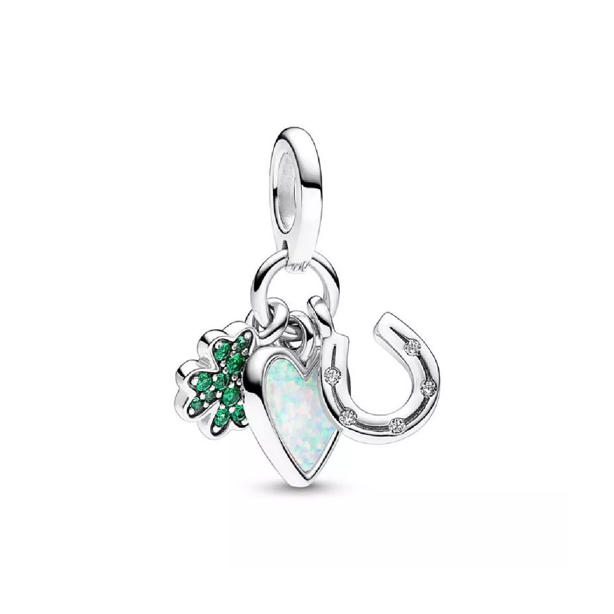 Charm Pandora plata trebol cor ferradura - 792755C01